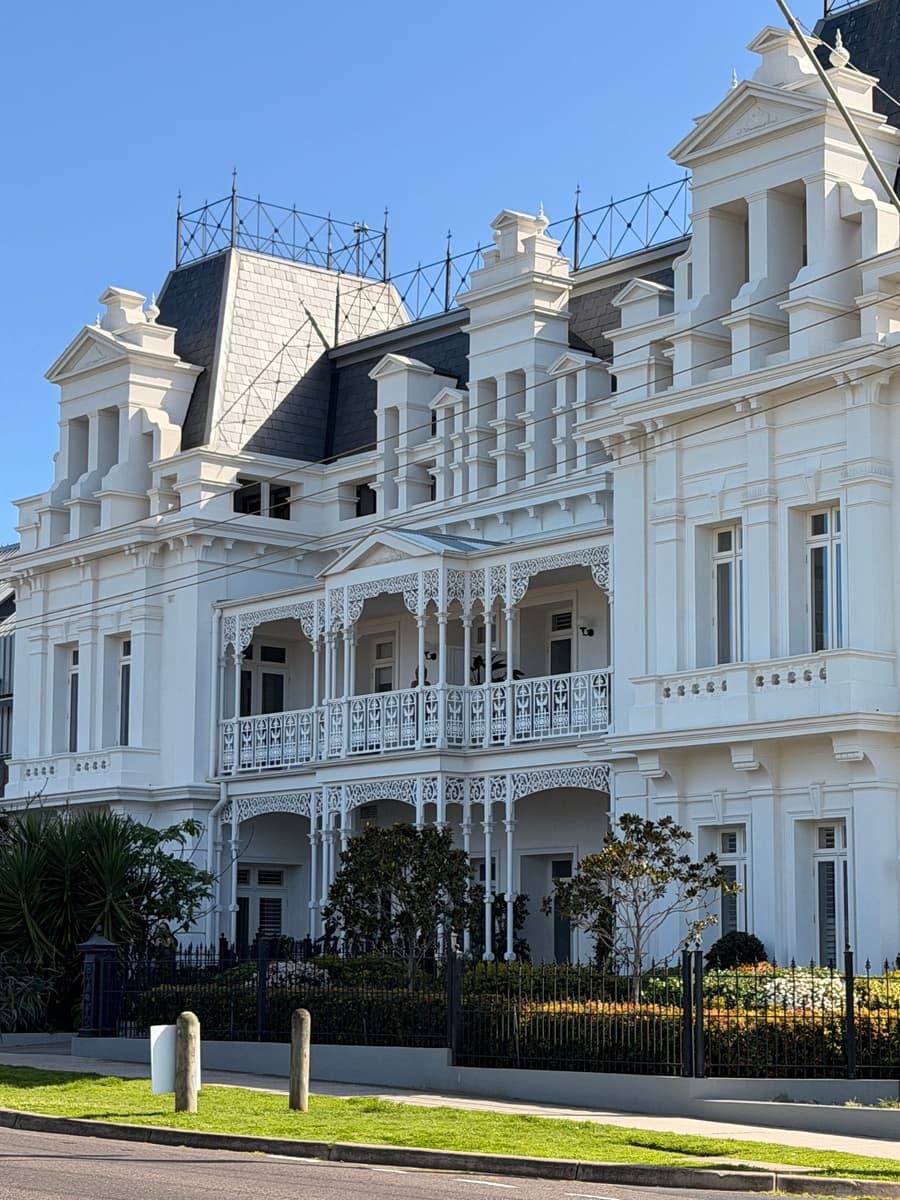 Beaumaris Hotel façade and slate roofs